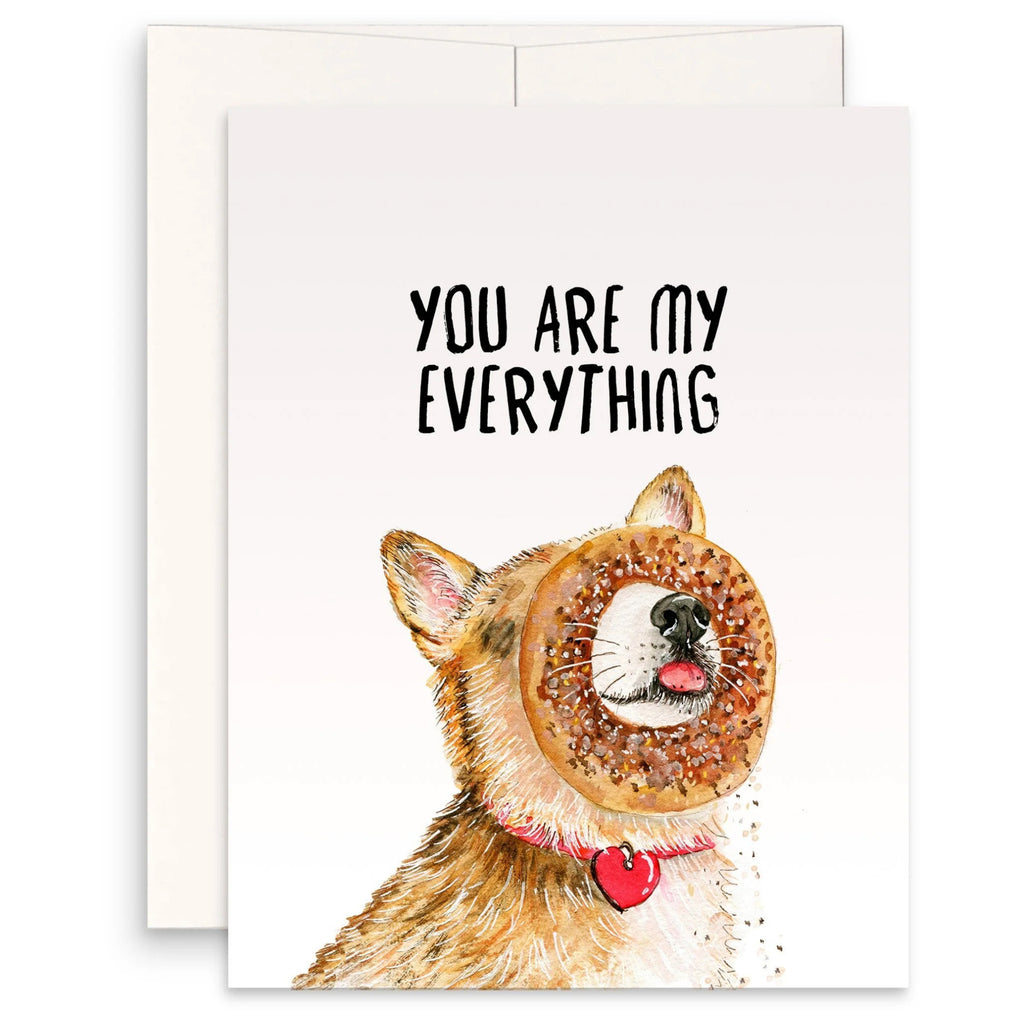 You Are My Everything Bagel Dog Card.