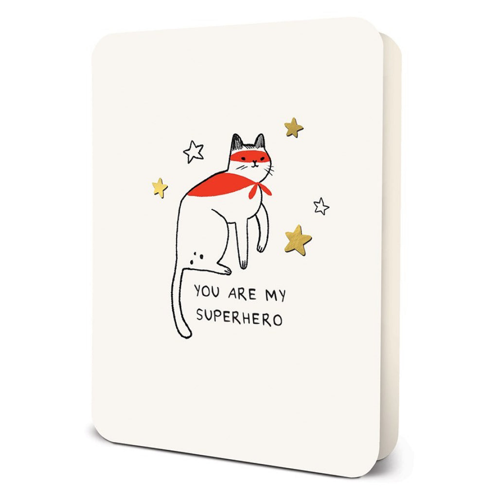 You Are My Superhero Cat Card