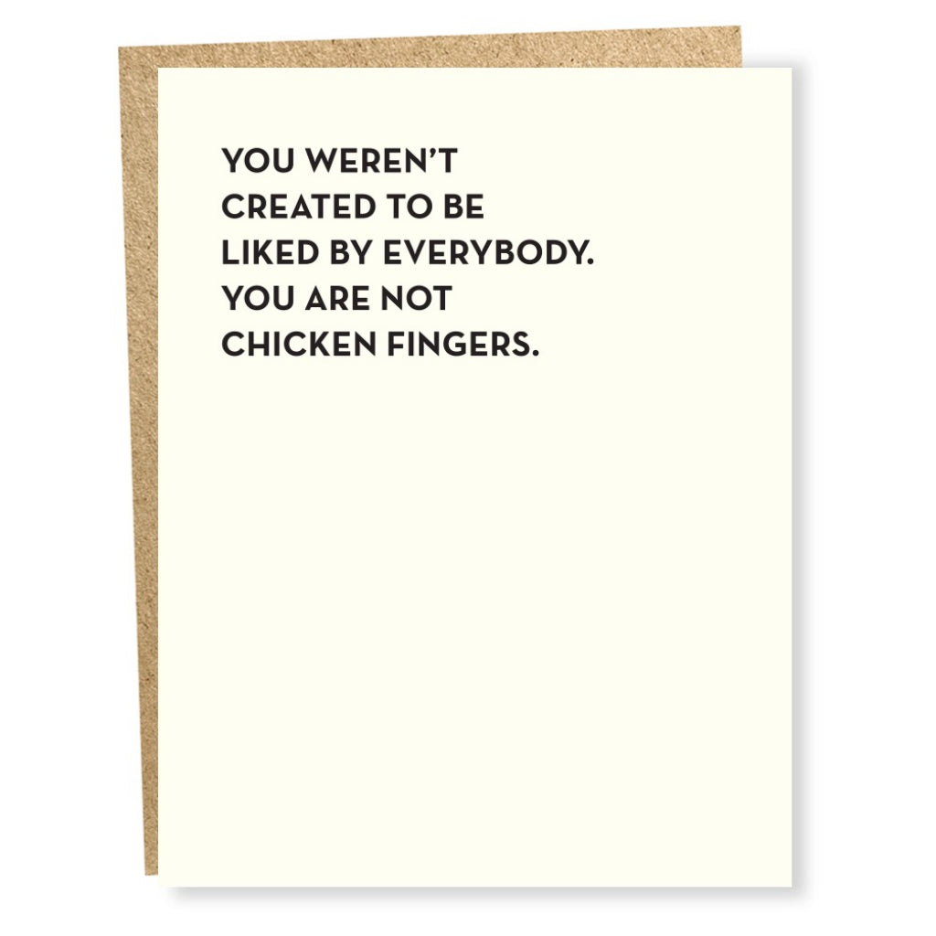 You Are Not Chicken Fingers Card