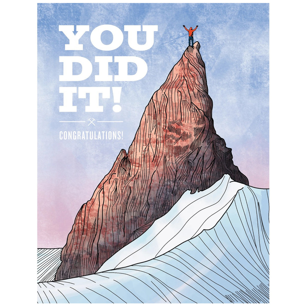 You Did It Mountaintop Congratulations Card.