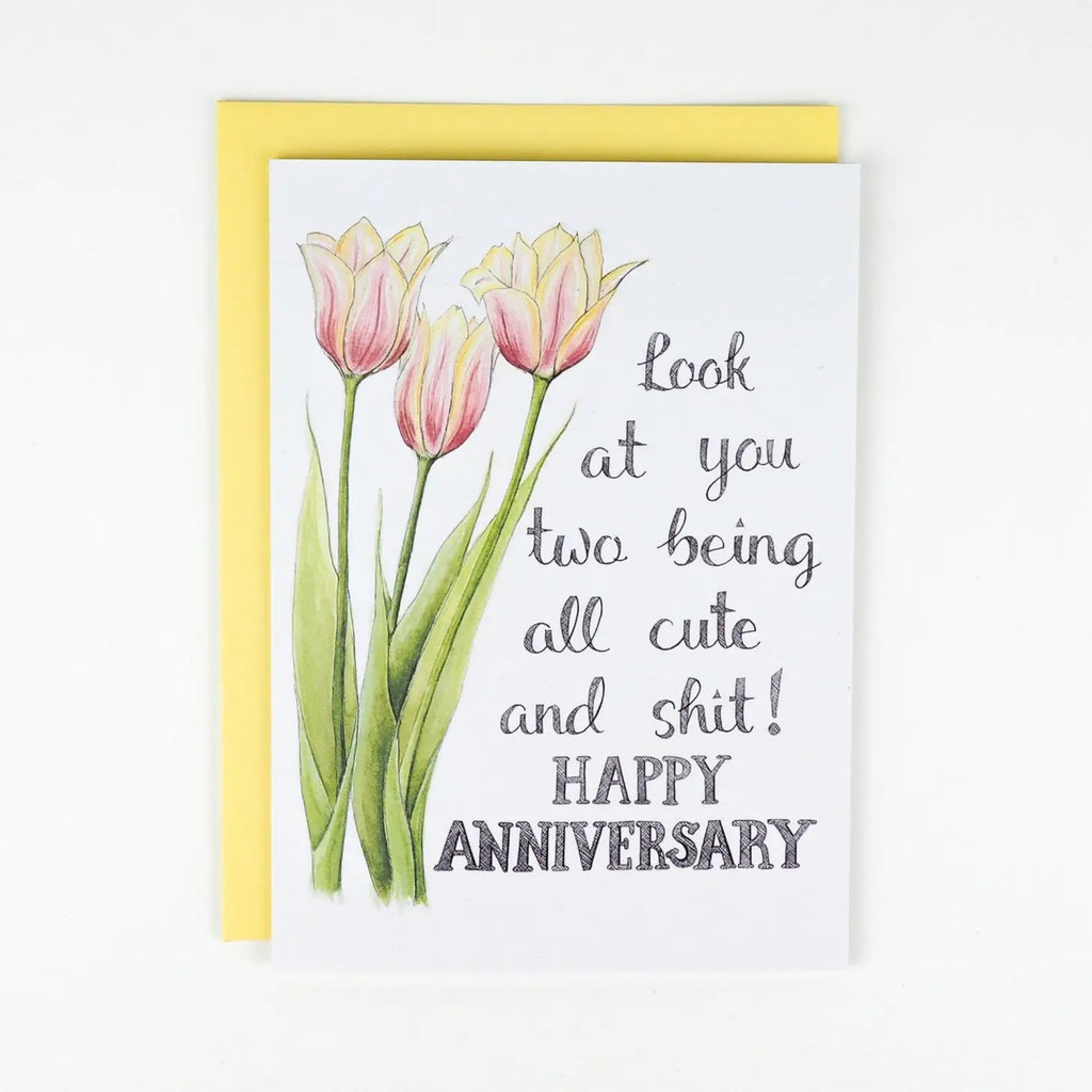 You Two Being All Cute Anniversary Card.