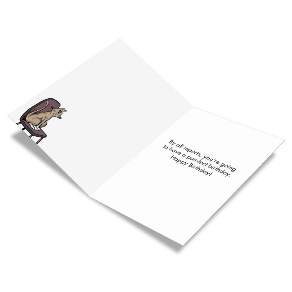Your Reports Birthday Card inside.