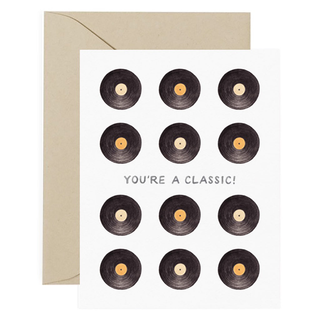 You're A Classic Vinyl Record Birthday Card | Amy Zhang Creative ...