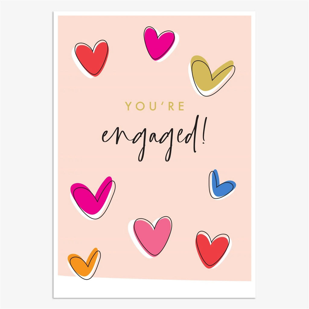 Youre Engaged Heart Card.