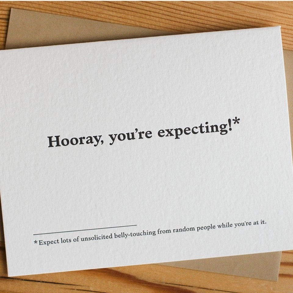 Youre Expecting Unsolicited Belly Touching Card
