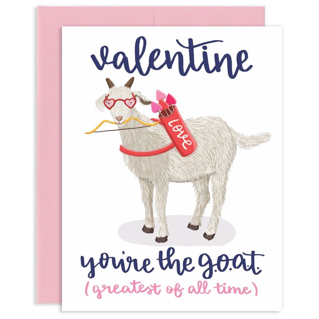 Youre The GOAT Valentine Card
