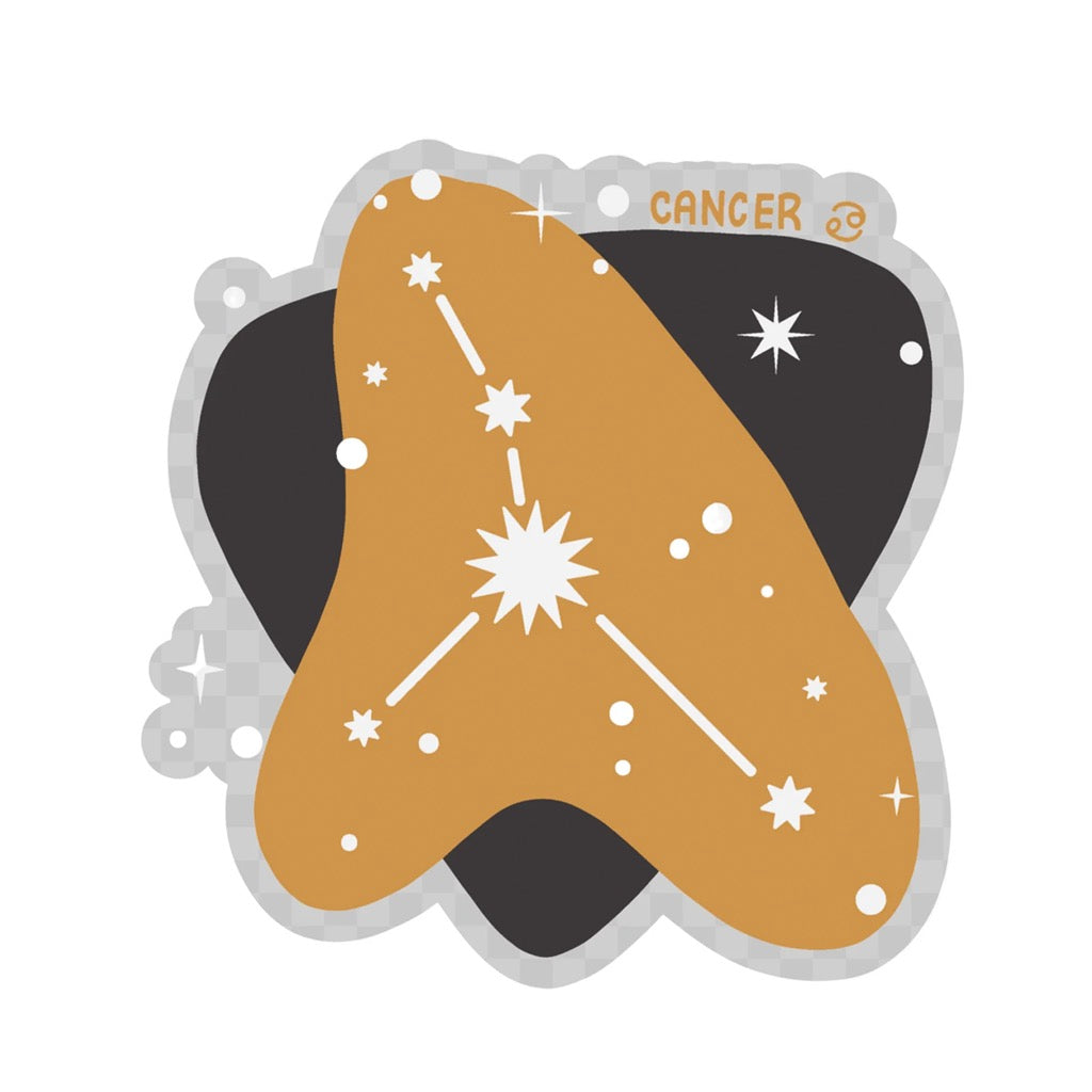 Zodiac Constellation Clear Sticker Cancer
