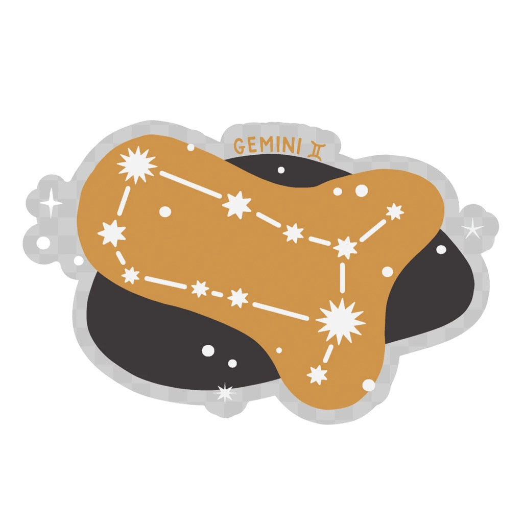 Zodiac Constellation Clear Sticker Gemini