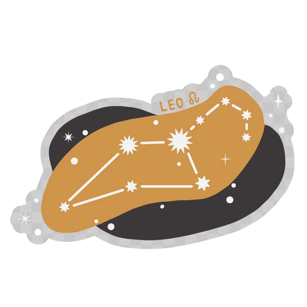 Zodiac Constellation Clear Sticker Leo