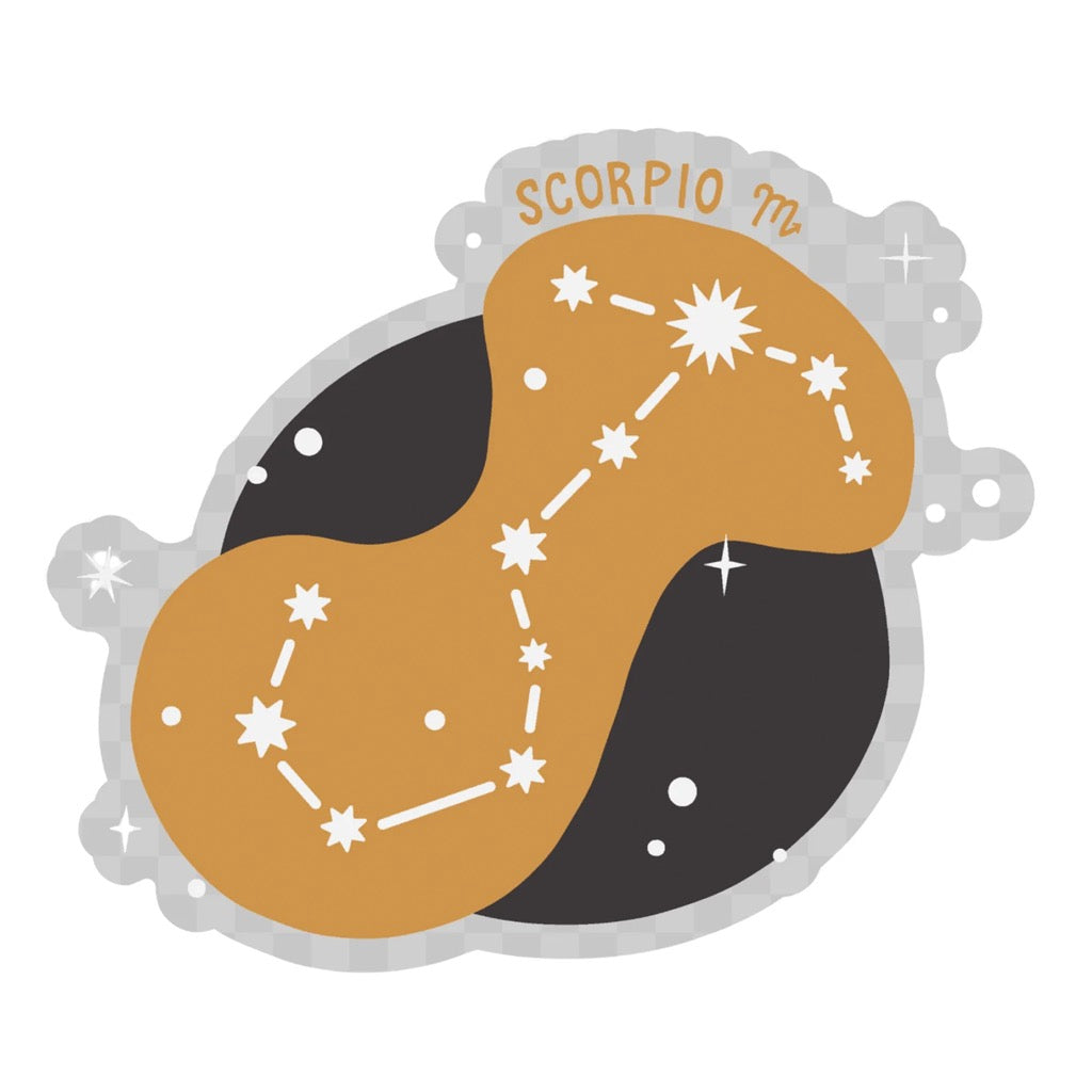 Zodiac Constellation Clear Sticker Scorpio