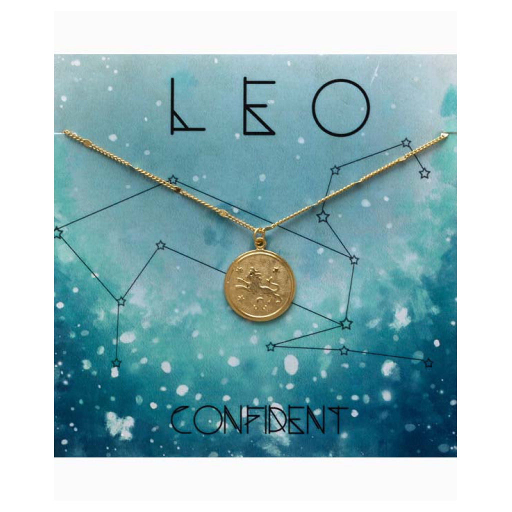 Zodiac Medallion Necklace Leo