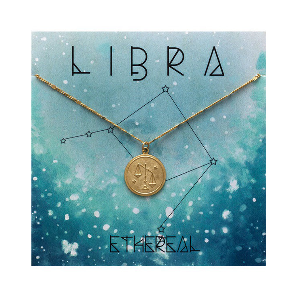Zodiac Medallion Necklace Libra